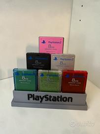 Memory card ps2 + espositore