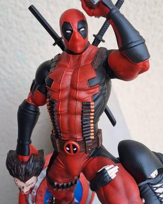 figure resina 3d dipinta a mano deadpool avengers
