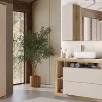 Specchio bagno con pensile