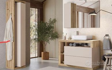 Specchio bagno con pensile