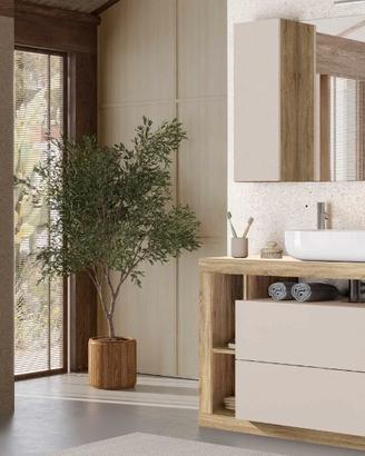 Specchio bagno con pensile