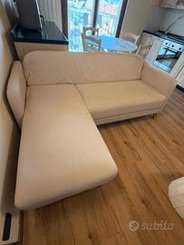 Divano tre posti con chaise-longue rigido colore b