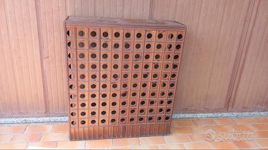 Copertura per radiatore, colore marrone scuro -