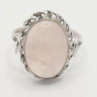 anello in argento 925KT  con quarzo rosa