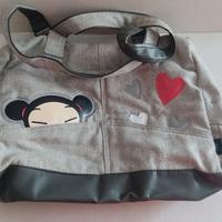 Borsa Pucca grigia + rossa