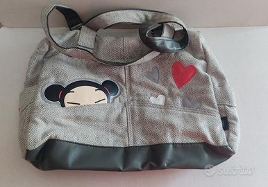 Borsa Pucca grigia + rossa