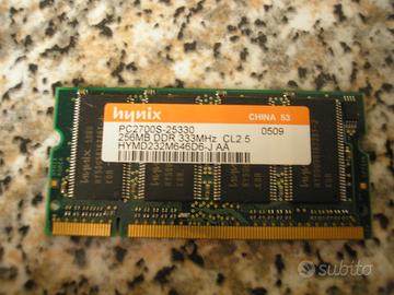 Ram pc portatile hynix 256 mb ddr 333 mhz pc 2700