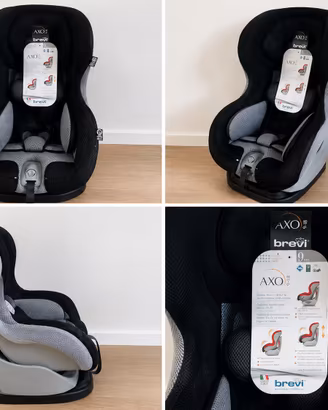 Seggiolino auto brevi AXO, nero e grigio ,Mai usat