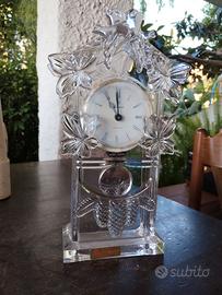 Orologio vintage in vetro da tavolo