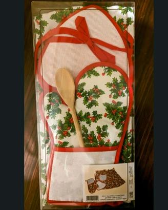 Set natalizio per cucina 4 pezzi