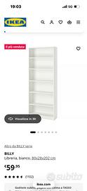 Billy ikea 2 scaffali e alzatine