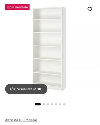 Billy ikea 2 scaffali e alzatine