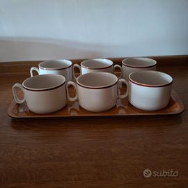 Servizio 6 tazze in porcellana Real Tognana