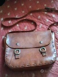 6 Borse VINTAGE Vera PELLE-CUOIO di marca HQ