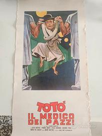 Poster Toto il medico dei pazzi 1956 originale 