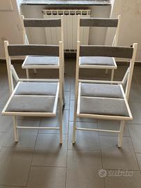 Sedie pieghevoli con seduta imbottita