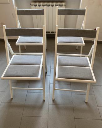 Sedie pieghevoli con seduta imbottita