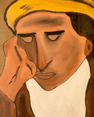 Ritrattista Stile Modigliani con Cornice -86x67 cm