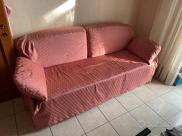 Divano letto in tessuto