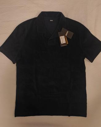 HUGO BOSS polo Pye 100% cotone blu scuro tg L