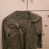 parka donna on cappuccio coulisse in vita Benetton