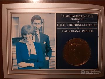 Royal Mint Crown LADY DIANA SPENCER & PRINCE CHARL