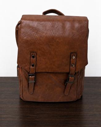 Zaino marrone vintage unisex scuola lavoro viaggio