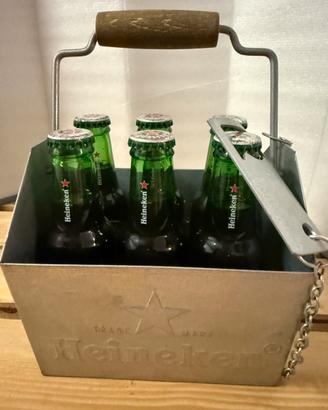 Portabottiglie in metallo Heineken