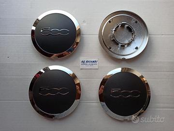 Set 4 coprimozzo bordo cromato Fiat 500 Cinqucento