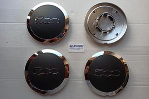 Set 4 coprimozzo bordo cromato Fiat 500 Cinqucento