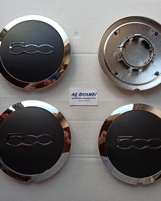 Set 4 coprimozzo bordo cromato Fiat 500 Cinqucento