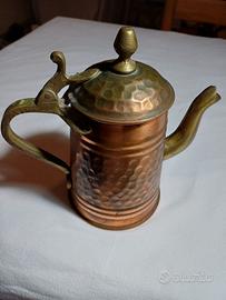 ANTICA CAFFETTIERA IN RAME ED OTTONE