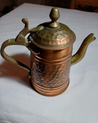 ANTICA CAFFETTIERA IN RAME ED OTTONE