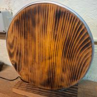 lampada tavolo artigianale legno