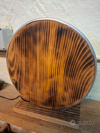 lampada tavolo artigianale legno