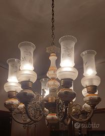 Lampadario Vintage in ottone