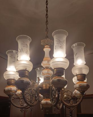 Lampadario Vintage in ottone