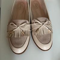 Scarpa bianca bassa mocassino (tg.40)