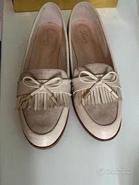 Scarpa bianca bassa mocassino (tg.40)