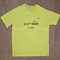 Maglietta tecnica running Under Armour gialla fluo