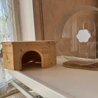 Casa + ruota + piscina + ponte + ciotole x riccio