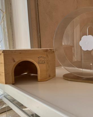 Casa + ruota + piscina + ponte + ciotole x riccio