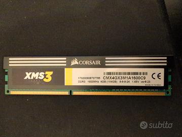 RAM 1x4gb DDR3 1600mhz c9 corsair