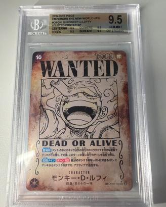 One piece Monkey Luffy op05-119 Wanted BGS 9,5