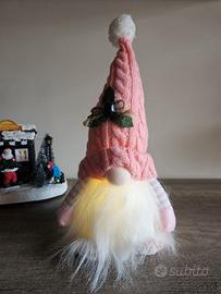 Gnomo natalizio luminoso – 30 cm – vari colori