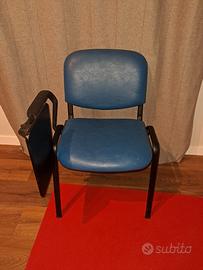 sedie per ufficio e scuola con tavoletta scrittoio