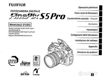 Libretto istruzioni Fuji S5 Pro