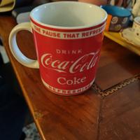 tazza pubblicitaria Coca Cola stile vintage 