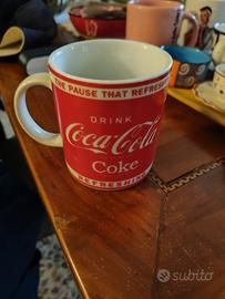 tazza pubblicitaria Coca Cola stile vintage 