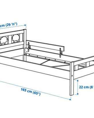 Lettino Ikea Kritter 70x160 rosso